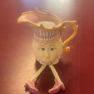 Whimsical Pink and Yellow Decorative Pitcher